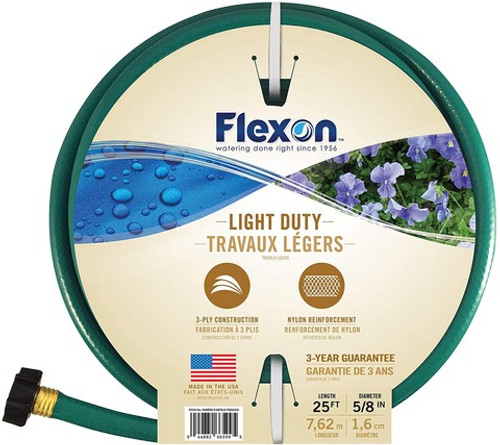 Flexon FR5825 5/8" x 25' Green Light Duty Reinforced Garden Hose