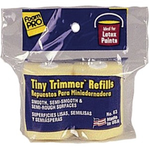 FoamPRO 63 2" Tiny Trimmer mini Paint Roller Refill 2pk