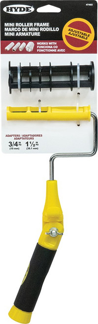Hyde 47402 4" Adjustable Threaded Mini Roller Frame w/ 3/4" and 1-1/2" Diameter Adaptors
