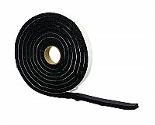 M-D 06635 3/8" x 3/4" x 10' Black Marine & Automotive Weatherstrip Tape