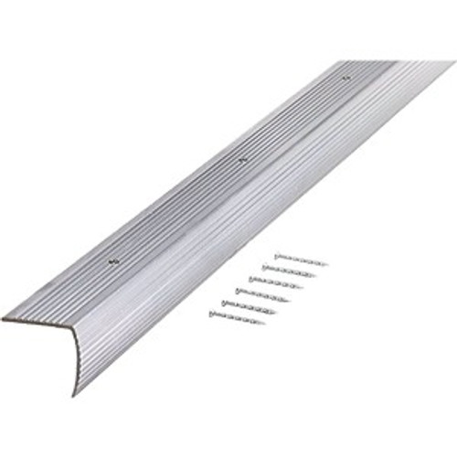 M-D 78105 72" x 1-1/8" Silver Fluted Stair Edging A726