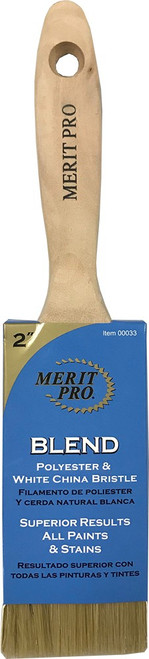 Merit Pro 00033 2" White China Bristle Polyester Beavertail Brush