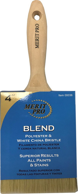 Merit Pro 00036 4" White China Bristle Polyester Beavertail Brush