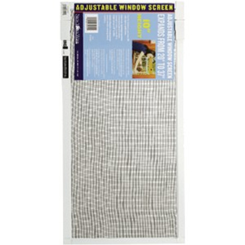 NY Wire FSP8555-U 10" x 20-37" White Adj Window Screen