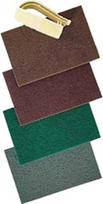 Norton 74700 6" x 9" Maroon Non-Woven Hand Pad Non-UPC (20/pk)
