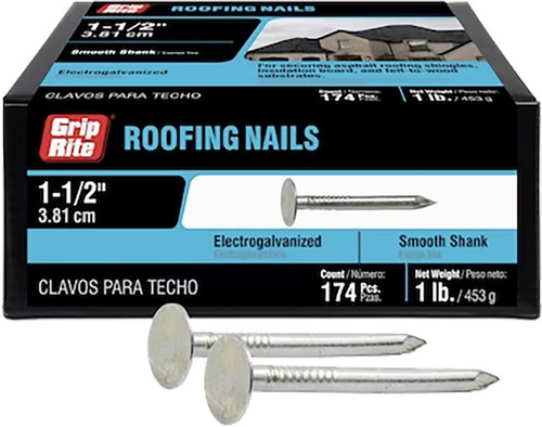 PrimeSource 112EGRFG1 1lb 1-1/2" Electrogalvanized Roofing Nail