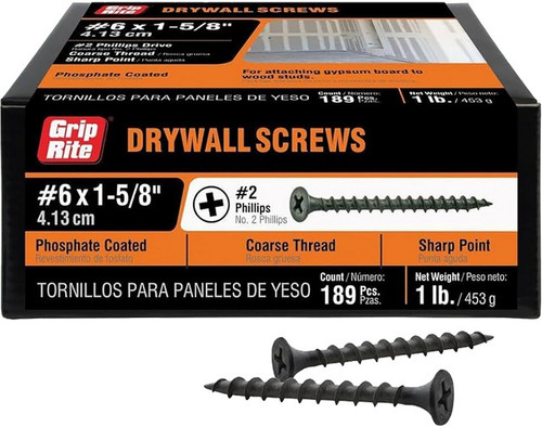 PrimeSource 158CDWS1 1lb 1-5/8" Coarse Drywall Screw