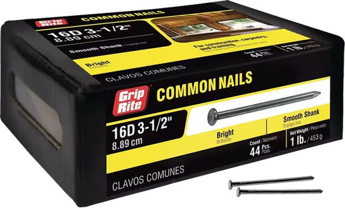 PrimeSource 16C1 16D 1lb 3-1/2" Bright Common Nail