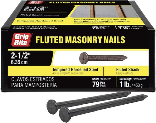 PrimeSource 212TFMAS1 1lb 2-1/2" Fluted Masonry Nail