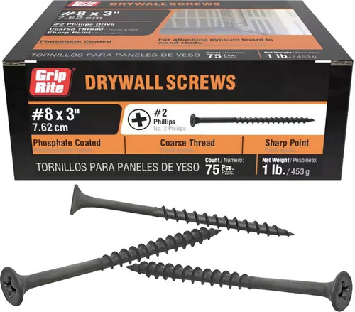 PrimeSource 3CDWS1 1lb 3" Coarse Drywall Screw