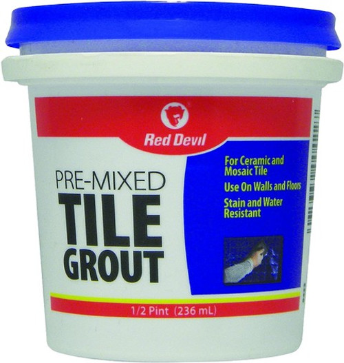 Red Devil 0422 1/2pt Pre Mixed Tile Grout Tub