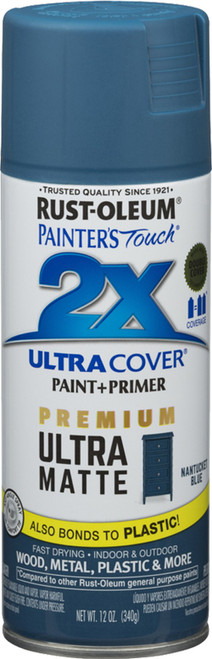 Rust-Oleum 331188 12oz Matte Nantucket Blue 2XUltra Cover Spray Paint
