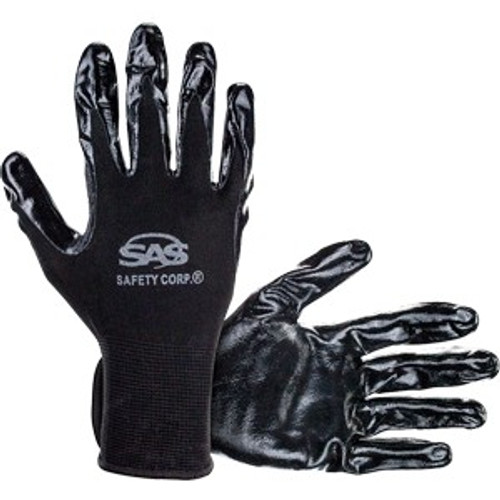SAS 640-1907 Sml PawZ 15-Gauge Nitrile Coated Cotton Palm Gloves