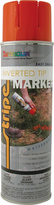 Seymour 20-670 20 oz. (17 oz. Fill) Alert Orange Stripe Inverted Tip Marker