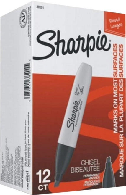 Sharpie 38201 Black Chisel Tip Marker