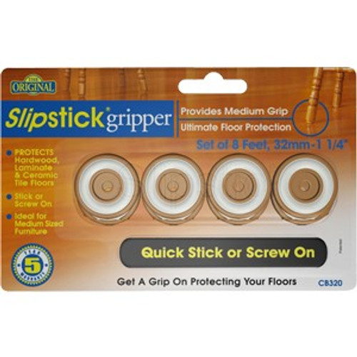 Slipstick CB320 1-1/4" Gripper Foot Carmel 8Pk