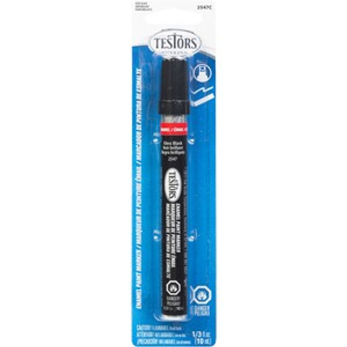 Testors 2547C Black Gloss Enamel Marker - Carded