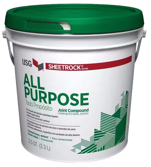USG 385140004 3.5Qt All Purpose Joint Compound Green Lid USG 385140004 3.5Qt All Purpose Joint Compound Green Lid