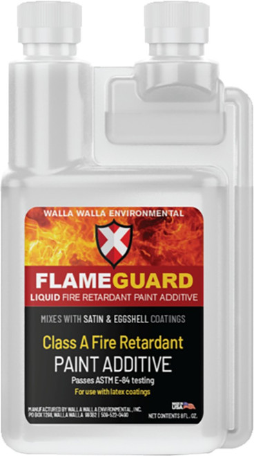 Walla Walla 35265-L 8oz Flame Guard Fire Retardant Paint Additive Treats 1 Gallon