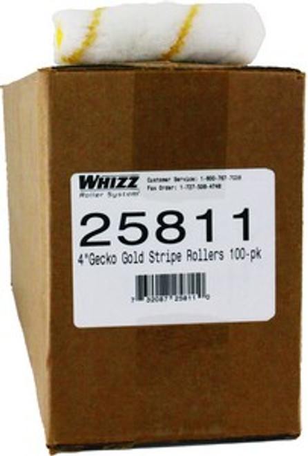 Whizz 25811 4" Gold Stripe Acrylic 1/2" Nap Mini Roller Bulk Pk 1/100