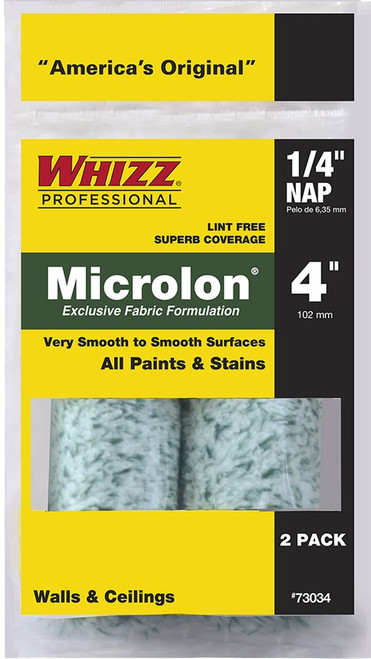 Whizz 73034 4" x 1/4" Microlon Roller (2PK)