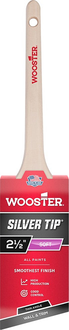 Wooster 5224 2-1/2" Silver Tip Soft Thin Angle Sash Paint Brush