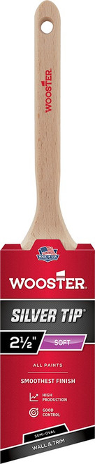 Wooster 5228 2 1/2" Silver Tip Soft Semioval Angle Sash Paint Brush