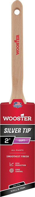 Wooster 5228 2" Silver Tip Soft Semioval Angle Sash Paint Brush