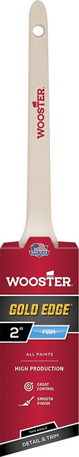 Wooster 5234 2" Gold Edge Firm Thin Angle Rat Tail Paint Brush