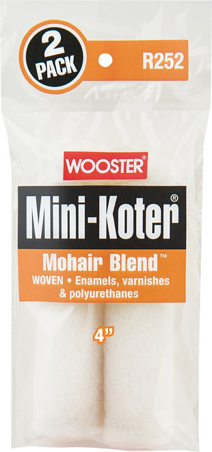 Wooster R252 4" Mini-Koter Mohair Blend Mini Roller Cover (2pk)