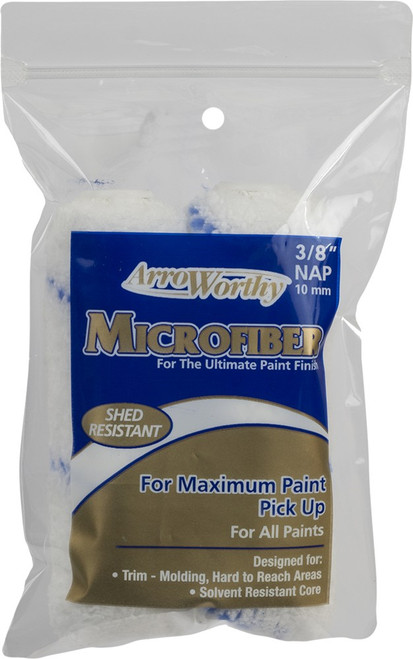 ArroWorthy 4-MFR3T/P 4" x 3/8" Nap Microfiber Mini Roller Covers (2pk)