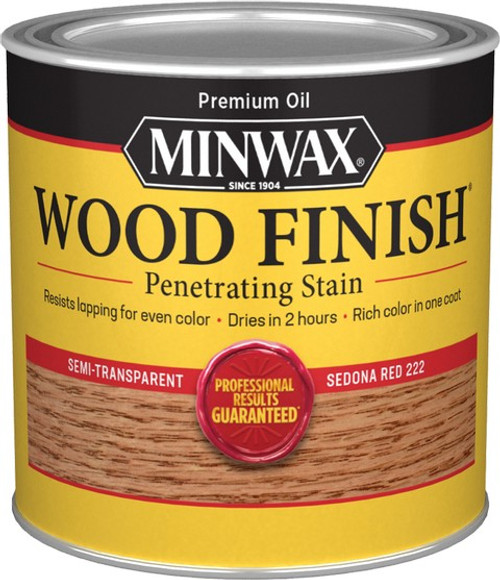 Minwax 22220 1/2pt Sedona Red 222 Semi-Transparent Stain