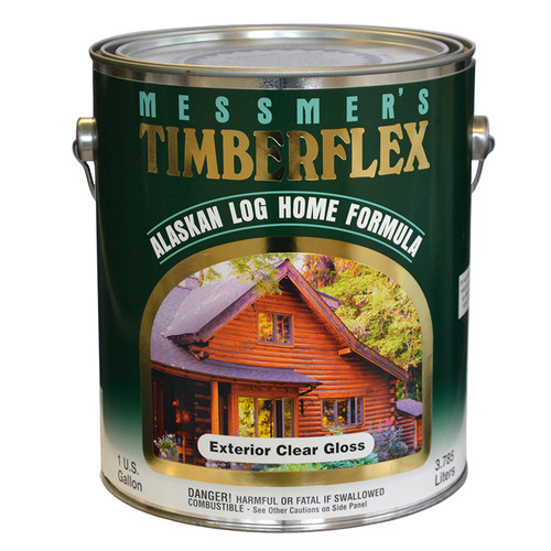 1 Gal Messmer's TF-500SA Clear Timberflex Alaskan Log Home Formula, Oil-Based Exterior Wood Finish, Satin - Case of 4