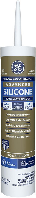 GE GE5080 10.1oz Brown Window & Door Silicone II Sealant (2813701)