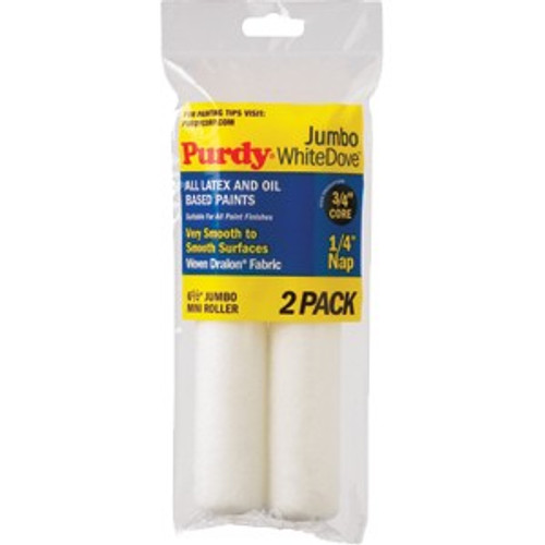 Purdy 140626010 6.5" Jumbo White Dove Roller Cover 1/4 Nap 2PK