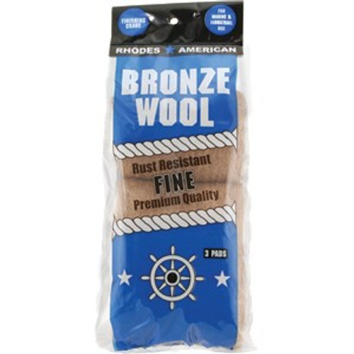 Rhodes American 123100 Fine Bronze Wool 3 Pad Poly Pack Rhodes American 123100 Fine Bronze Wool 3 Pad Poly Pack