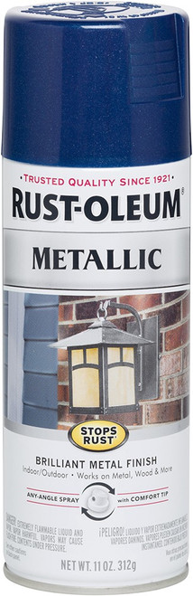 Rust-Oleum 7251830 11oz Metallic Cobalt Blue Stops Rust Spray Paint Rust-Oleum 7251830 11oz Metallic Cobalt Blue Stops Rust Spray Paint
