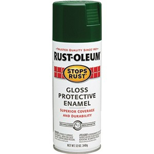 Rust-Oleum 7738830 12oz Gloss Hunter Green Stops Rust Spray Paint Rust-Oleum 7738830 12oz Gloss Hunter Green Stops Rust Spray Paint