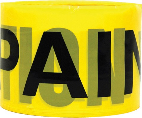 Trimaco 28801 3" x 300' Yellow "Caution Wet Paint" Banner Tape