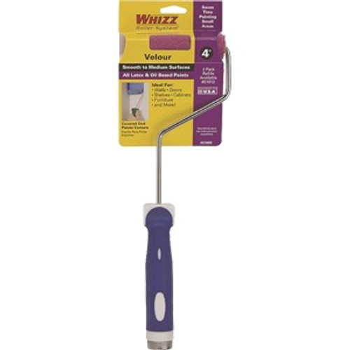 Whizz 51600 4" Purple Velour 3/16" Nap Mini Roller w/ 13" Handle