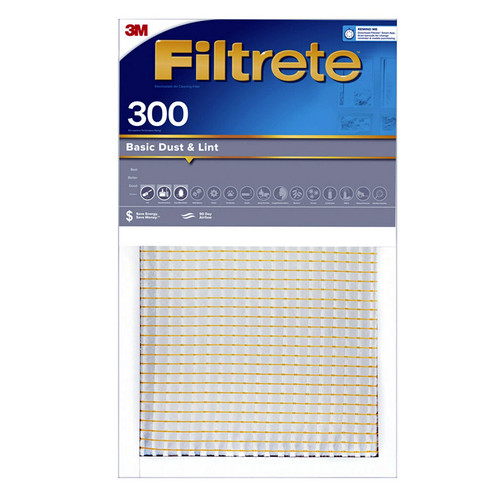 20" x 20" x 1" 3M 302-4 Filtrete Basic Dust & Lint Air Filter, 300 MPR - Case of 4