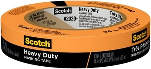 3M 2020+-24AP .94" x 60.1yd (24mm) Scotch Heavy Duty Masking Tape