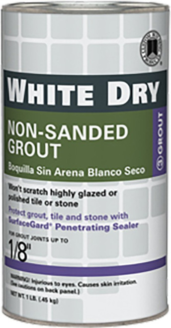 Custom WDG1-6 1lb White Dry Non-Sanded Grout