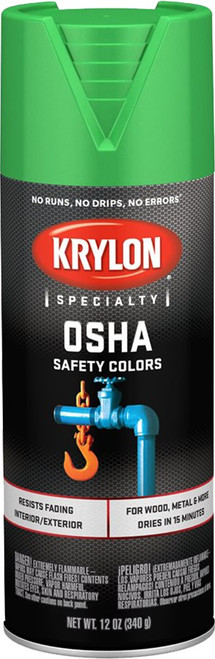 Krylon K02012777 12oz OSHA Safety Green Spray Paint
