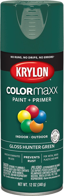 Krylon K05523007 12oz Gloss Hunter Green COLORmaxx Spray Paint