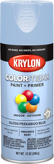 Krylon K05530007 12oz Gloss Peekaboo Blue COLORmaxx Spray Paint