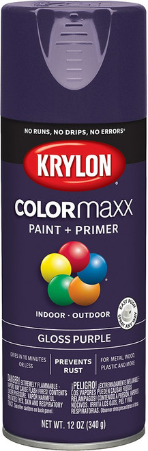 Krylon K05533007 12oz Gloss Purple COLORmaxx Spray Paint