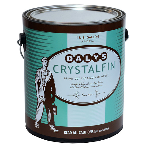 1 Qt Daly's 12140 Clear CrystalFin Water-Based Polyurethane/Acrylic Finish, Semi-Gloss - Case of 6