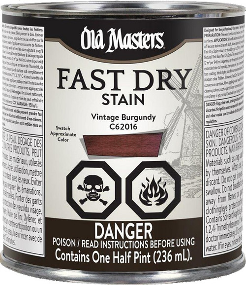 Old Masters C62016 236ml Rich Tone Vintage Burgandy Fast Dry Stain