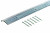 M-D 78089 72" x 1" Silver Fluted Carpet Bar A707